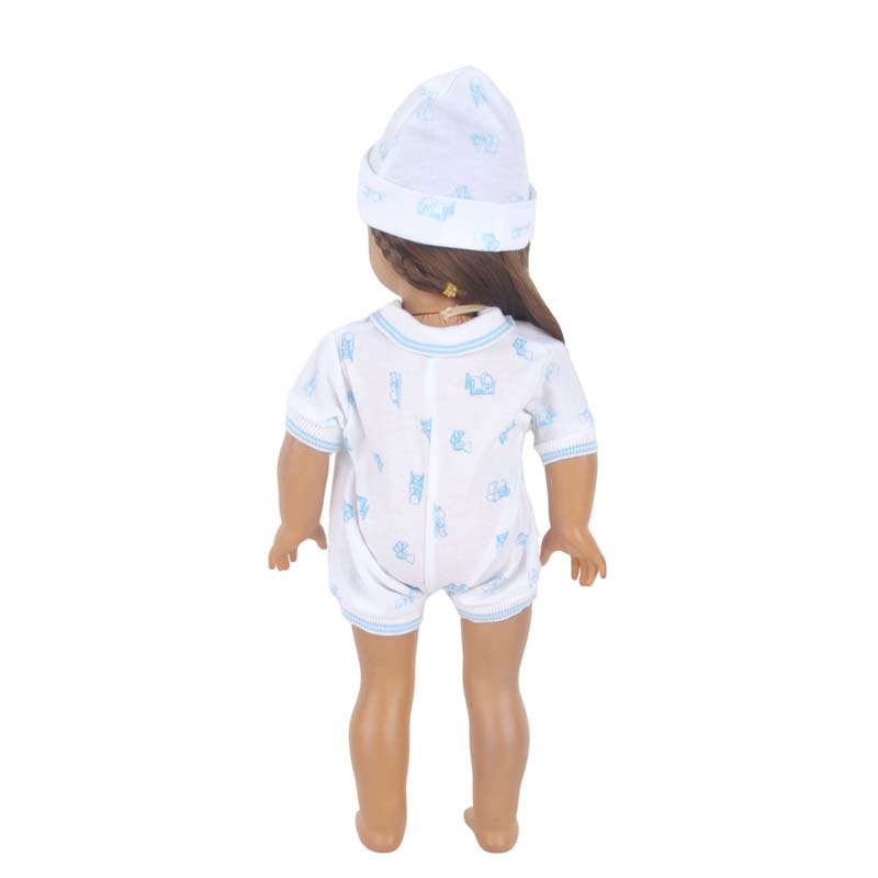18 inch doll clothes doll bule bear one-piece pajamas-CL-0058-2插图3