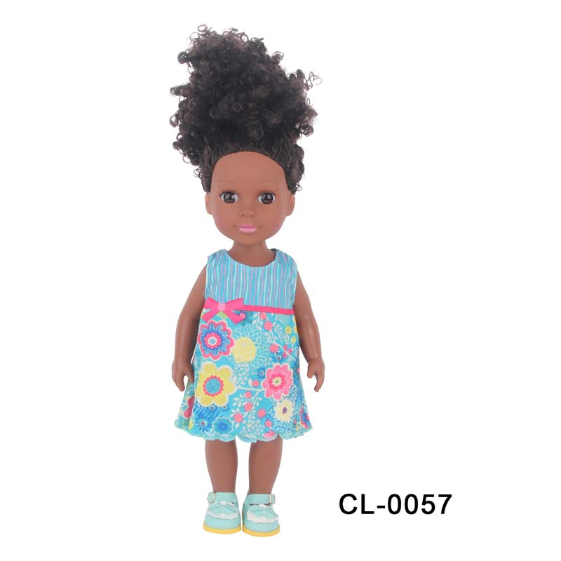 18 inch doll clothes doll blue striped floral dress-CL-0057插图2