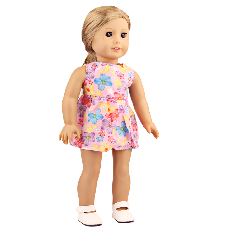18 inch doll clothes doll sleeveless floral dress-CL-0039插图4