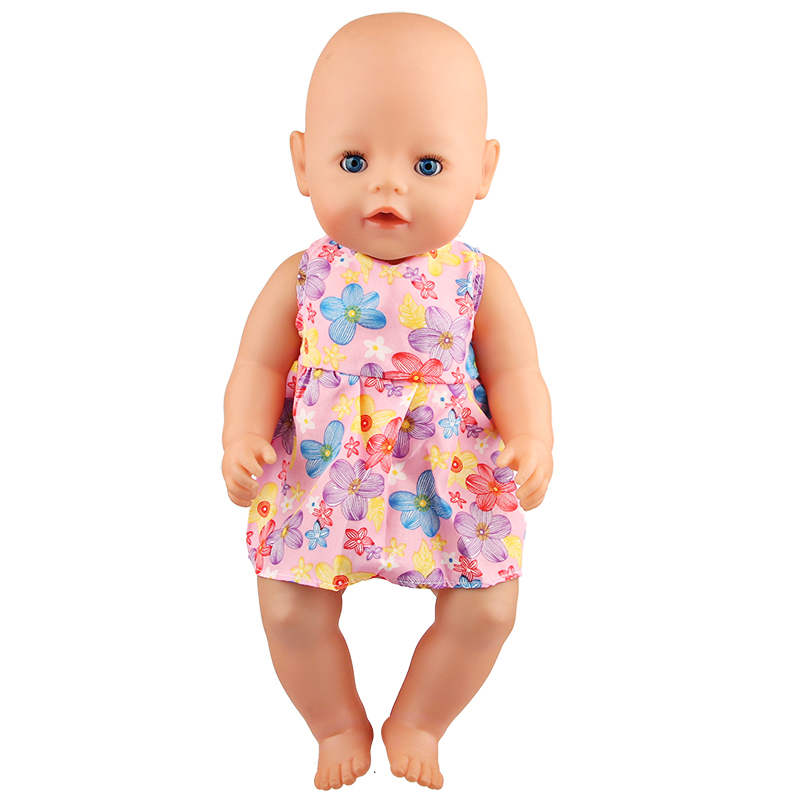 18 inch doll clothes doll sleeveless floral dress-CL-0039插图3