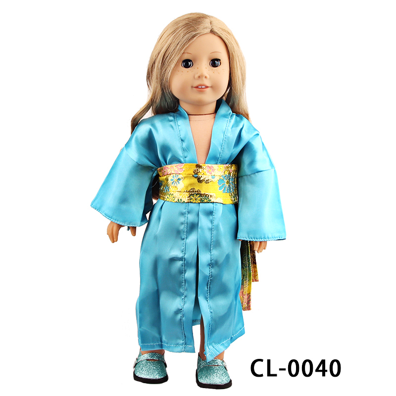 18 inch doll clothes doll blue kimono-CL-0040插图2