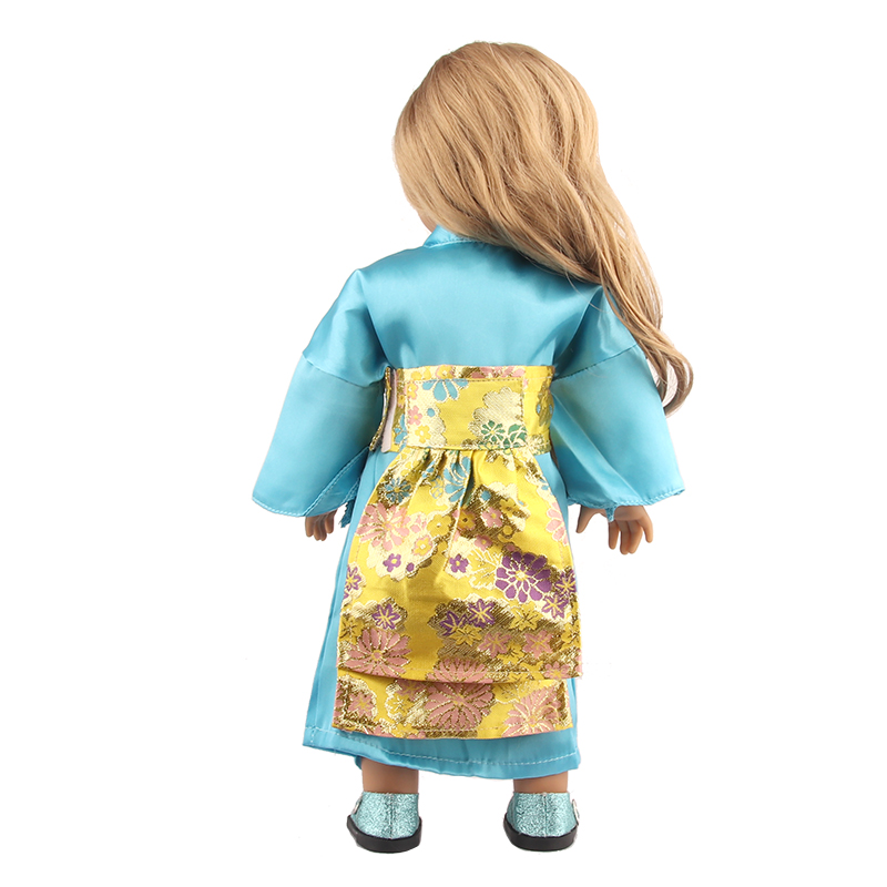 18 inch doll clothes doll blue kimono-CL-0040插图3