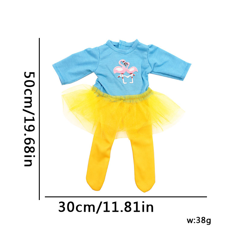 18 inch doll clothes doll blue flamingo dress-CL-0066-2插图3