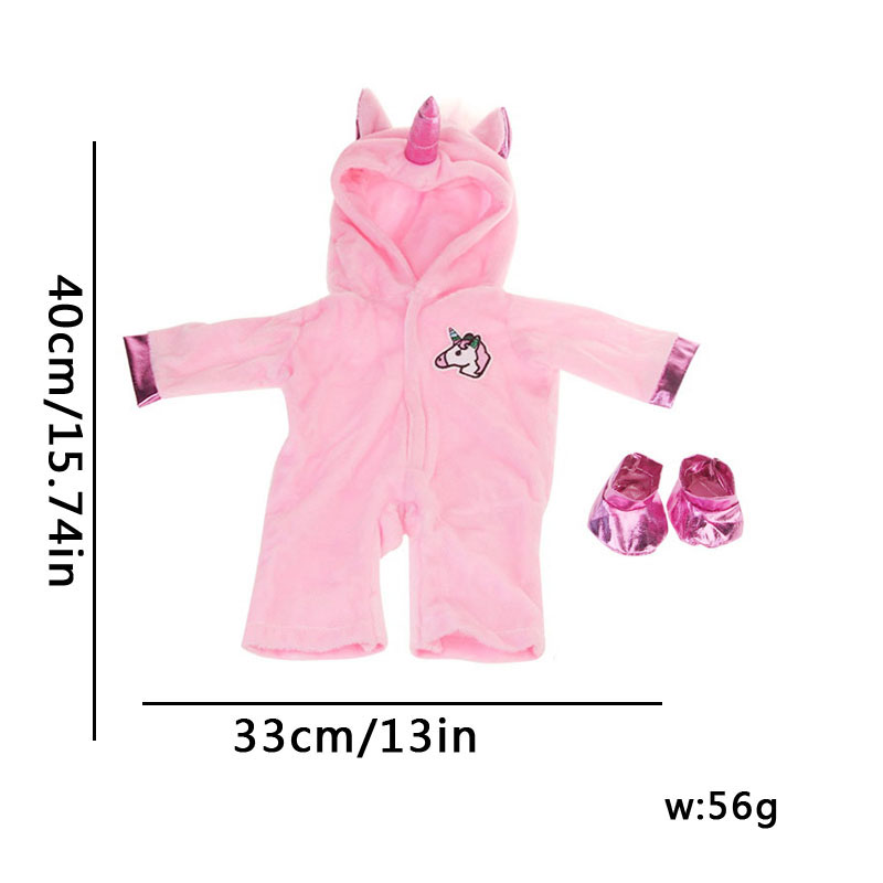 18 inch doll clothes doll pink unicorn bodysuit-CL-0065-1插图1