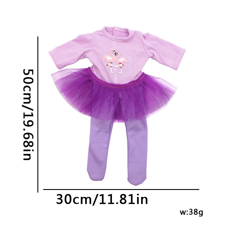 18 inch doll clothes doll purple flamingo dress-CL-0066-3插图3