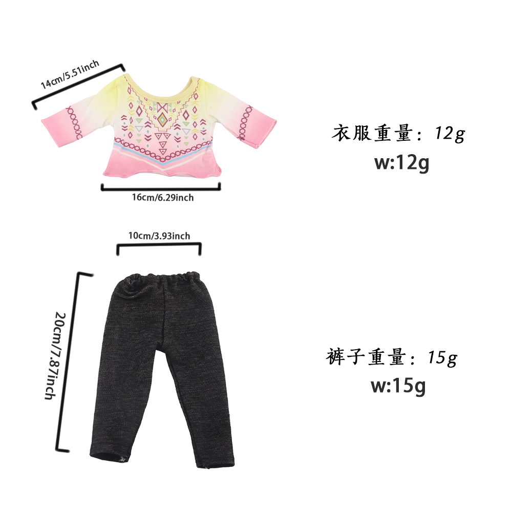 18 Inch Doll Clothes Doll Long Sleeves and Pants-CL-0012插图1