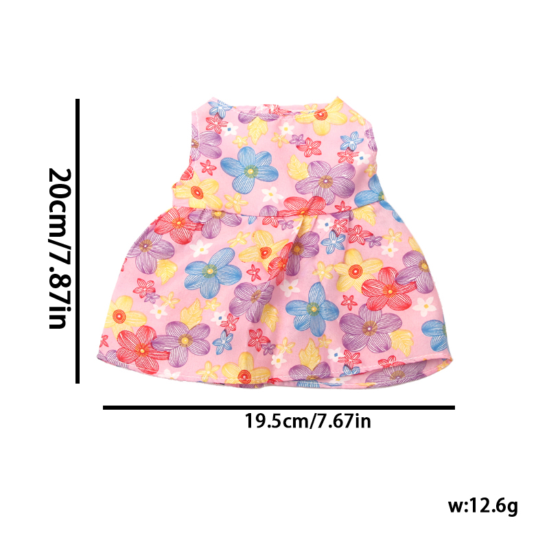 18 inch doll clothes doll sleeveless floral dress-CL-0039插图1