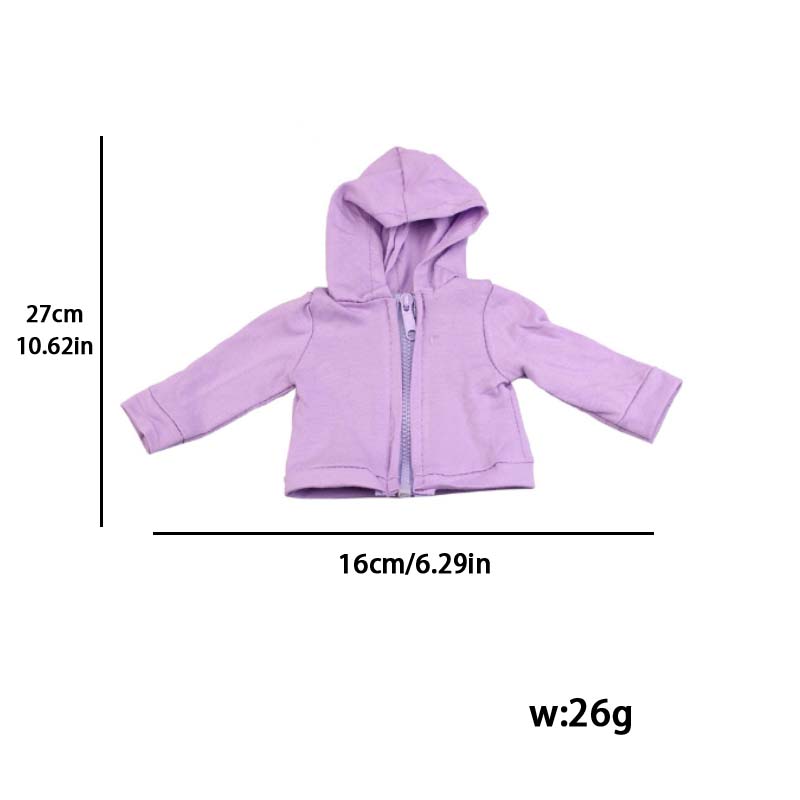 18 inch doll clothes doll purple hooded jacket-CL-0054插图2