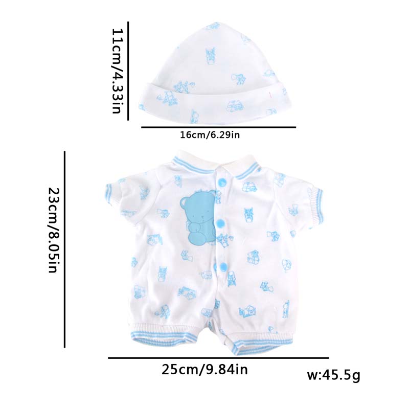 18 inch doll clothes doll bule bear one-piece pajamas-CL-0058-2插图1