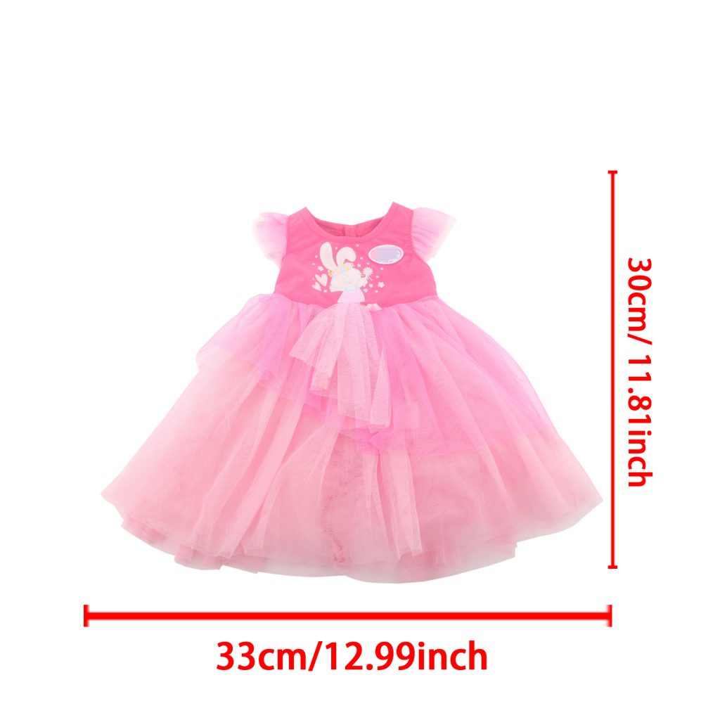 18 inch doll clothes doll pink dress-CL-0020插图1