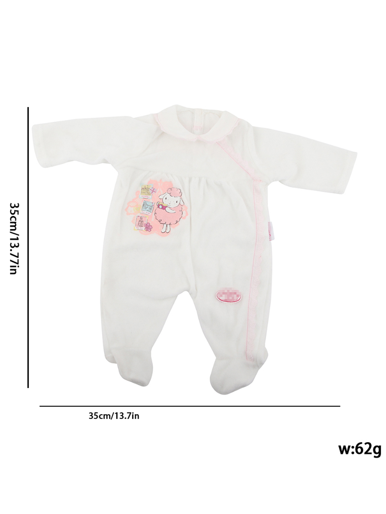 18 inch doll clothes doll white baby clothes-CL-0034插图1