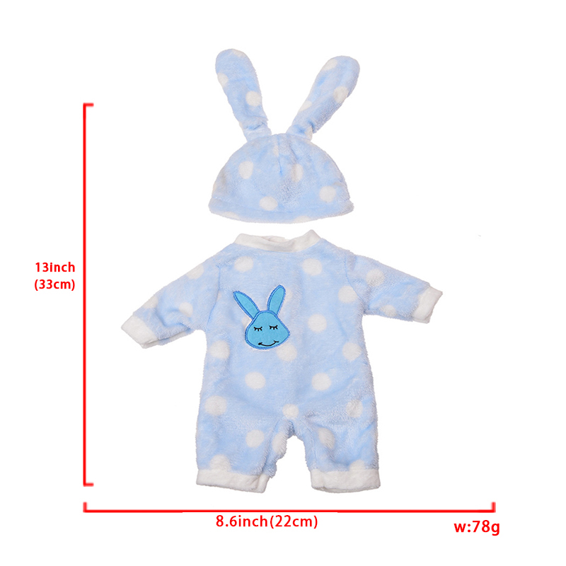 18 Inch Doll Clothes Doll Rabbit Onesie Pajamas-CL-0005-1插图1