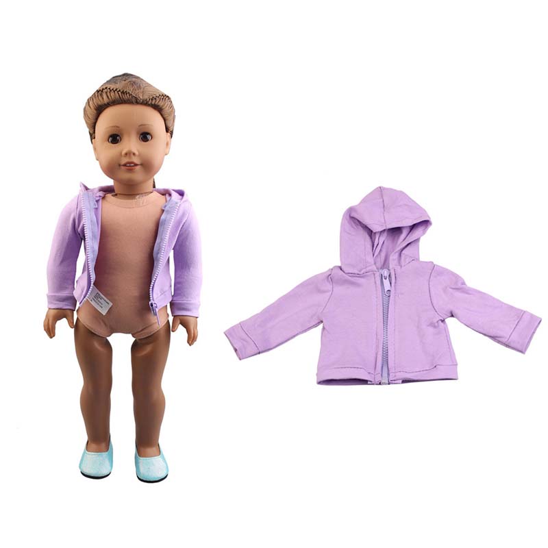18 inch doll clothes doll purple hooded jacket-CL-0054插图