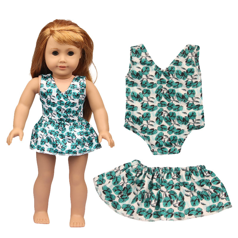 18 inch doll clothes doll leaf pattern skirt set-CL-0126插图