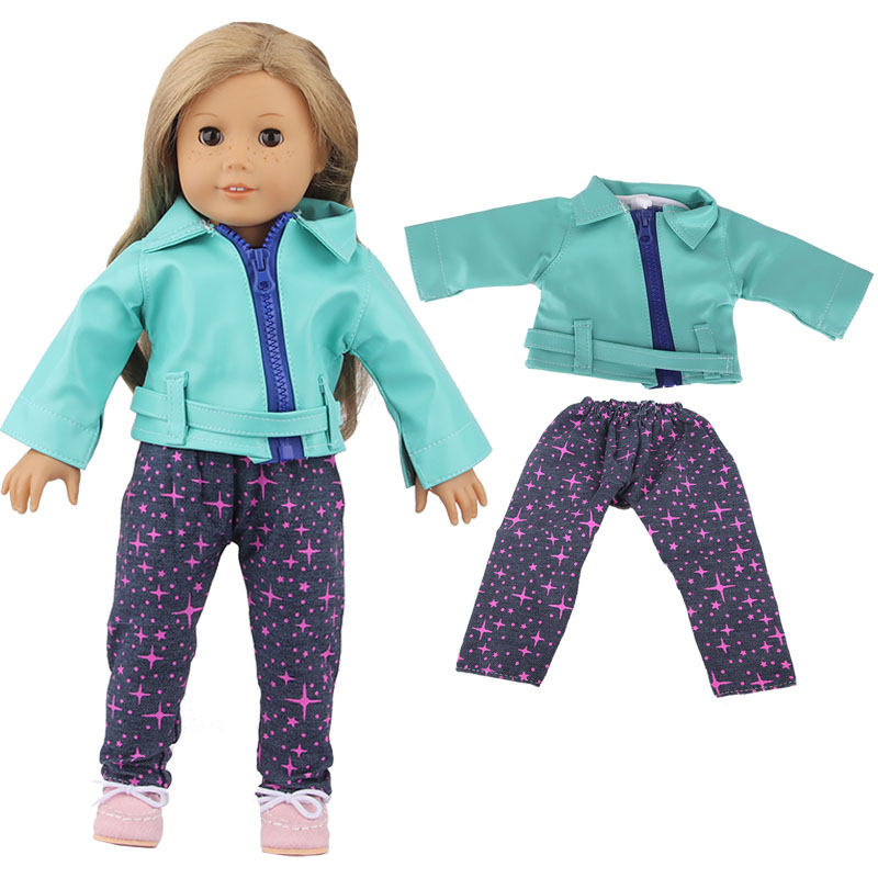 18 inch doll clothes doll leather suit-CL-0136插图