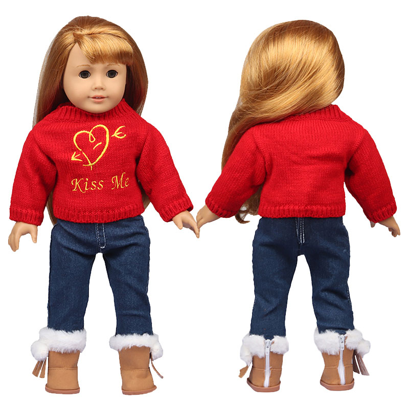 18 inch doll clothes doll one arrow through the heart sweater set-CL-0163插图1