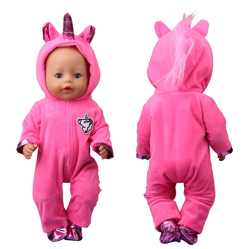 18 inch doll clothes doll unicorn one-piece pajamas-CL-0170插图1