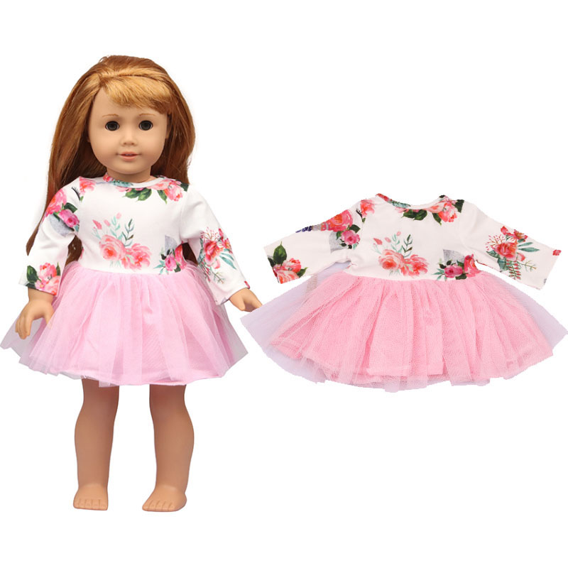 18 inch doll clothes doll flower mesh skirt-CL-0169插图