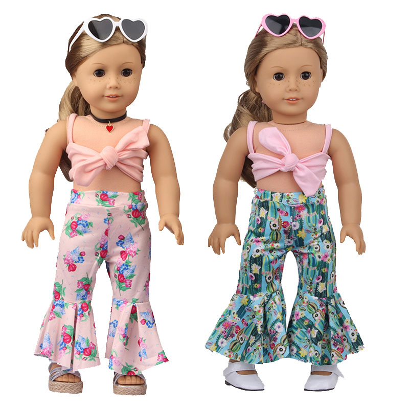 18 inch doll clothes doll floral pants + wrap-CL-0179插图2