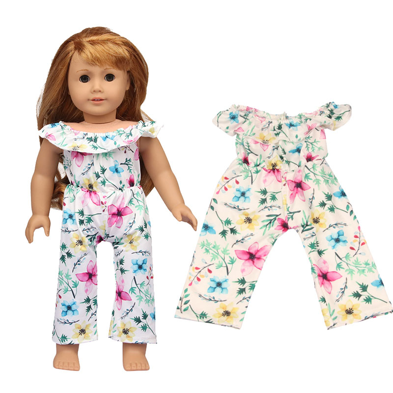 18 inch doll clothes doll flower one-piece suit-CL-0124插图