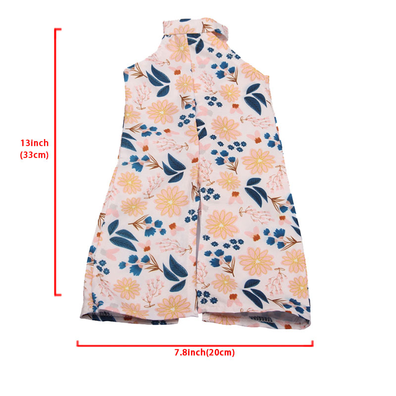 18 inch doll clothes doll leaf print sleeveless dress-CL-0130插图3