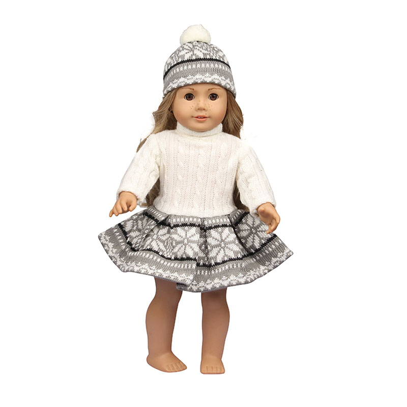 18 inch doll clothes doll knit dress + hat-CL-0145/CL-0146插图3