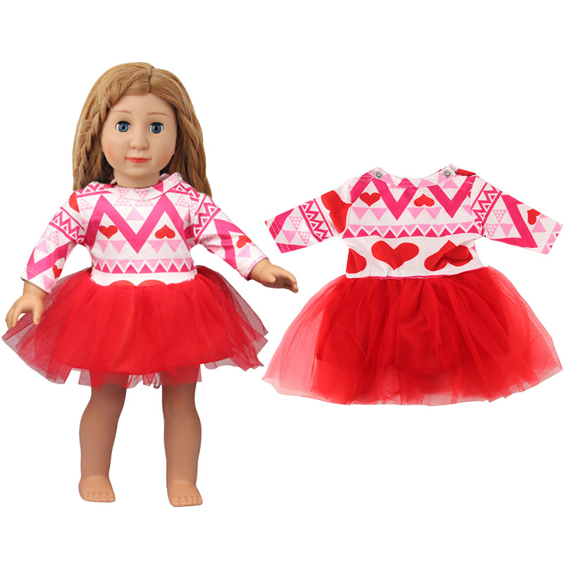18 inch doll clothes doll love mesh skirt-CL-0140插图
