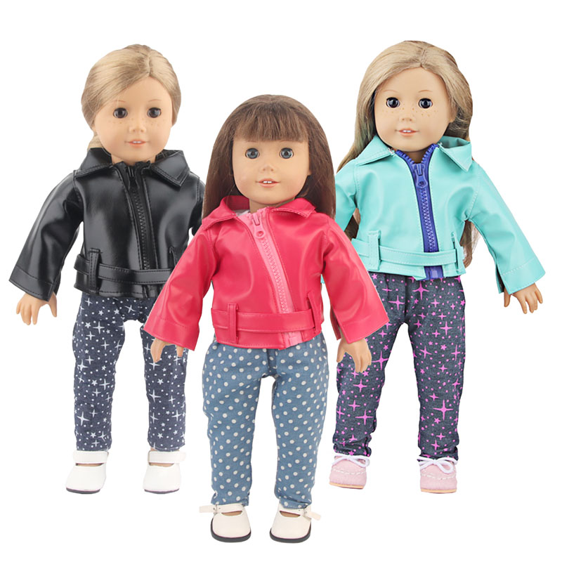 18 inch doll clothes doll leather suit-CL-0136插图2