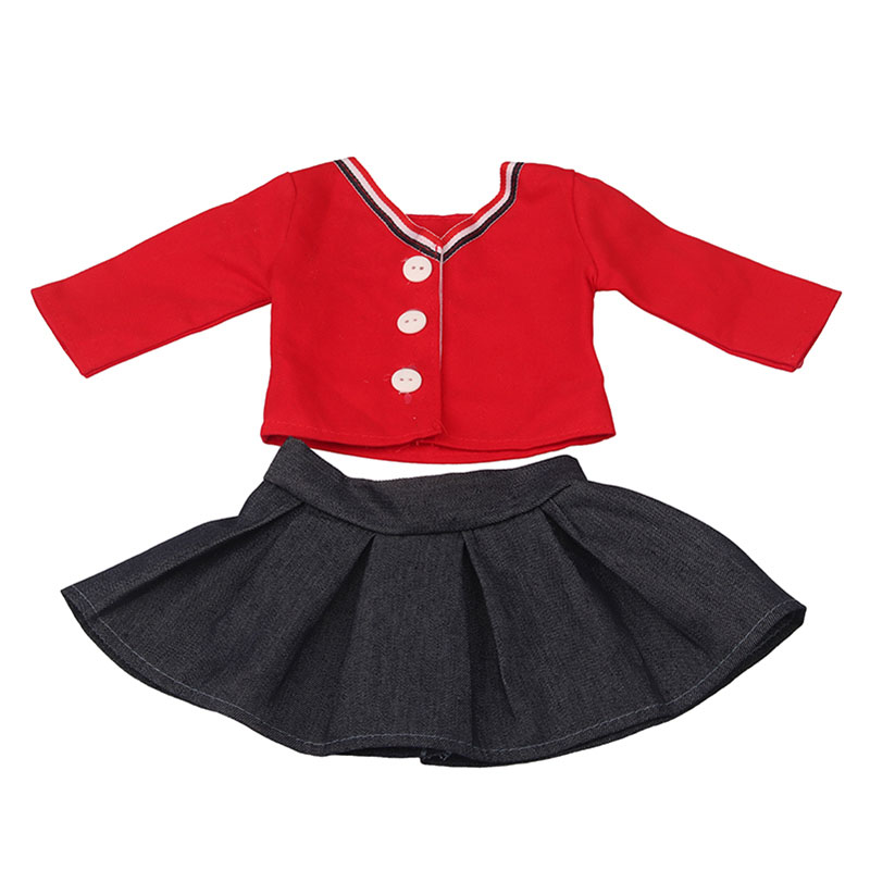 18 inch doll clothes doll infrared jacket + denim skirt-CL-0161插图2