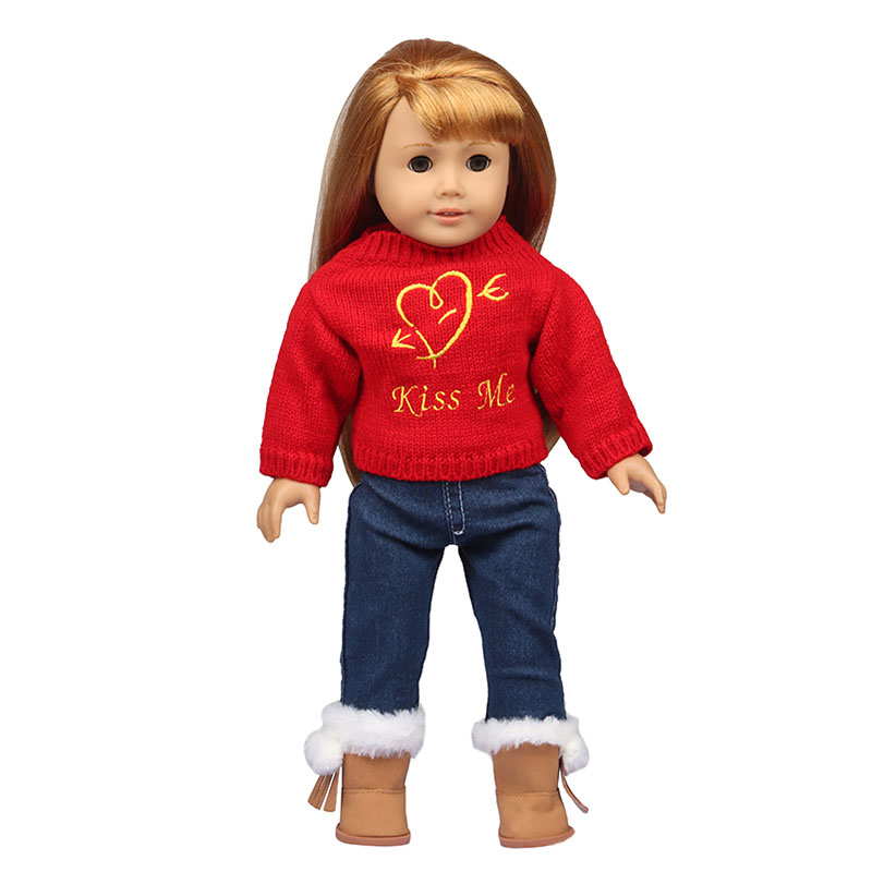 18 inch doll clothes doll one arrow through the heart sweater set-CL-0163插图3