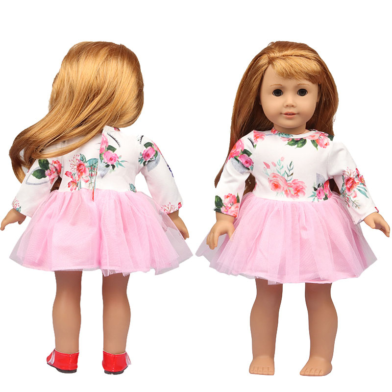 18 inch doll clothes doll flower mesh skirt-CL-0169插图1