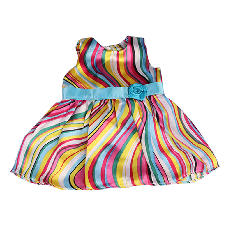 18 inch doll clothes doll cute cartoon patterned skirt + straw hat-CL-0142插图2