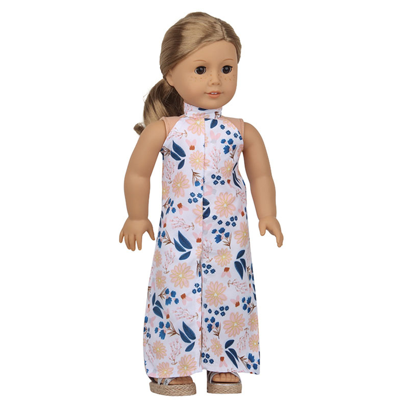 18 inch doll clothes doll leaf print sleeveless dress-CL-0130插图6