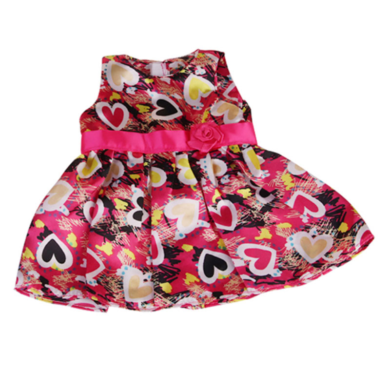 18 inch doll clothes doll cute cartoon patterned skirt + straw hat-CL-0142插图1