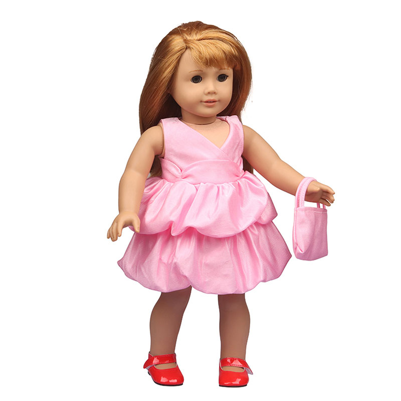 18 inch doll clothes doll puffy dress + doll bag-CL-0107插图6