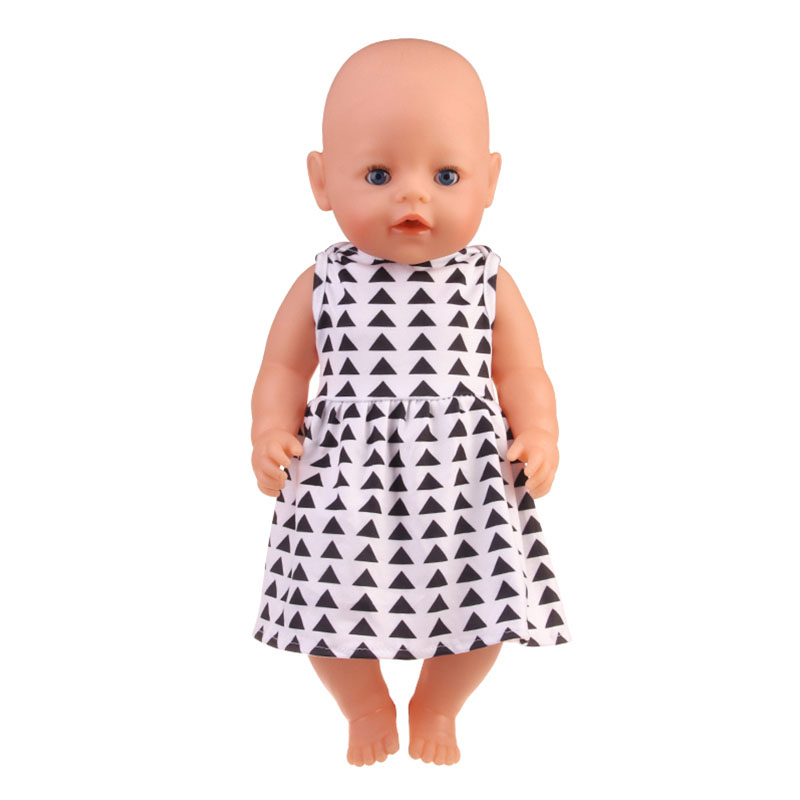 18 inch doll clothes doll fashion cartoon pattern sleeveless maxi dress with doll panties-CL-0119/CL-0120/CL-0121插图3