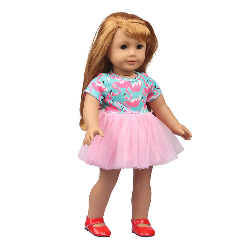 18 inch doll clothes doll flamingo print dress-CL-0108插图5
