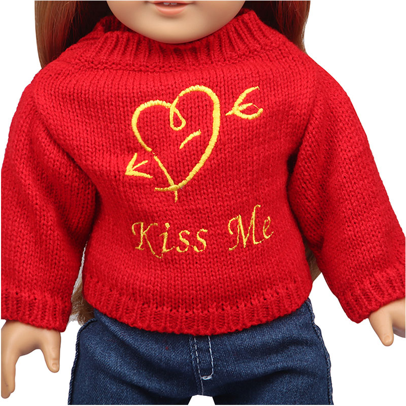 18 inch doll clothes doll one arrow through the heart sweater set-CL-0163插图2
