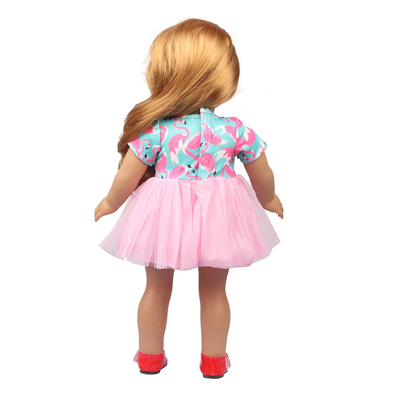 18 inch doll clothes doll flamingo print dress-CL-0108插图4