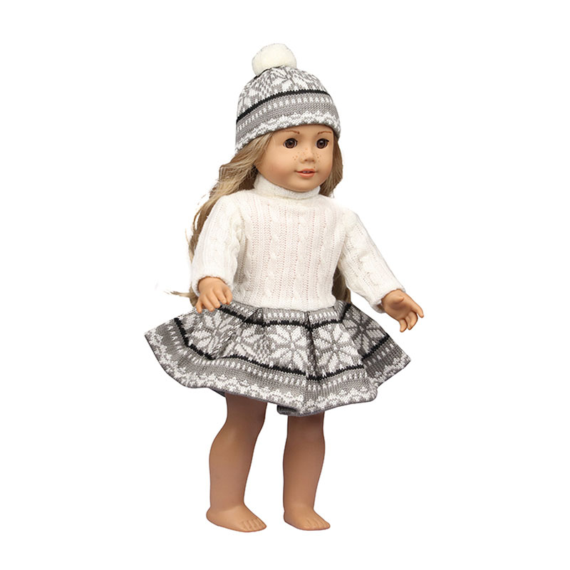 18 inch doll clothes doll knit dress + hat-CL-0145/CL-0146插图5