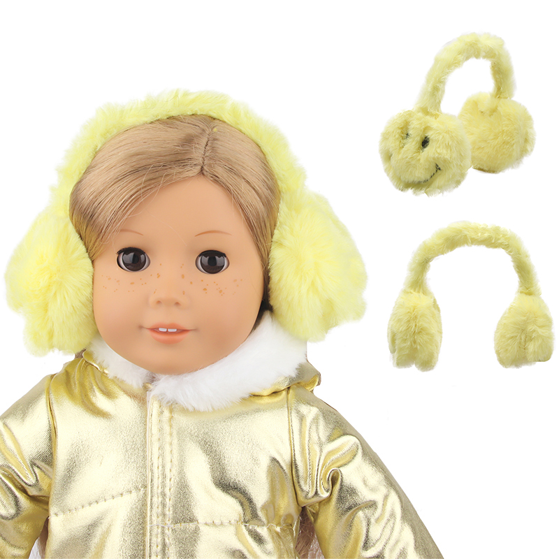 18 inch doll accessories Smile yellow doll earmuff-BE-0006插图