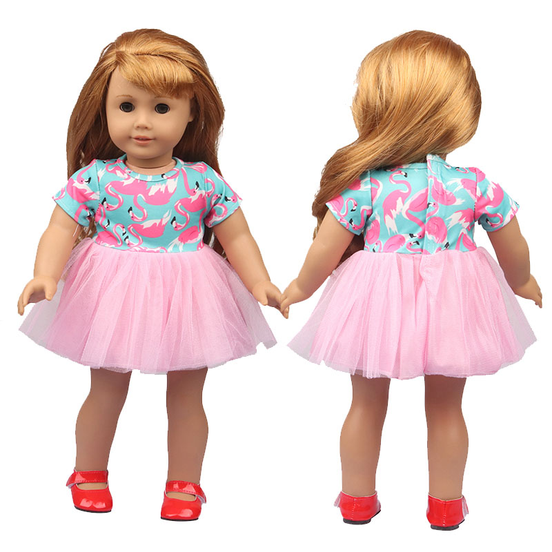 18 inch doll clothes doll flamingo print dress-CL-0108插图1