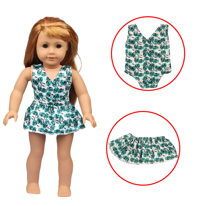 18 inch doll clothes doll leaf pattern skirt set-CL-0126插图1
