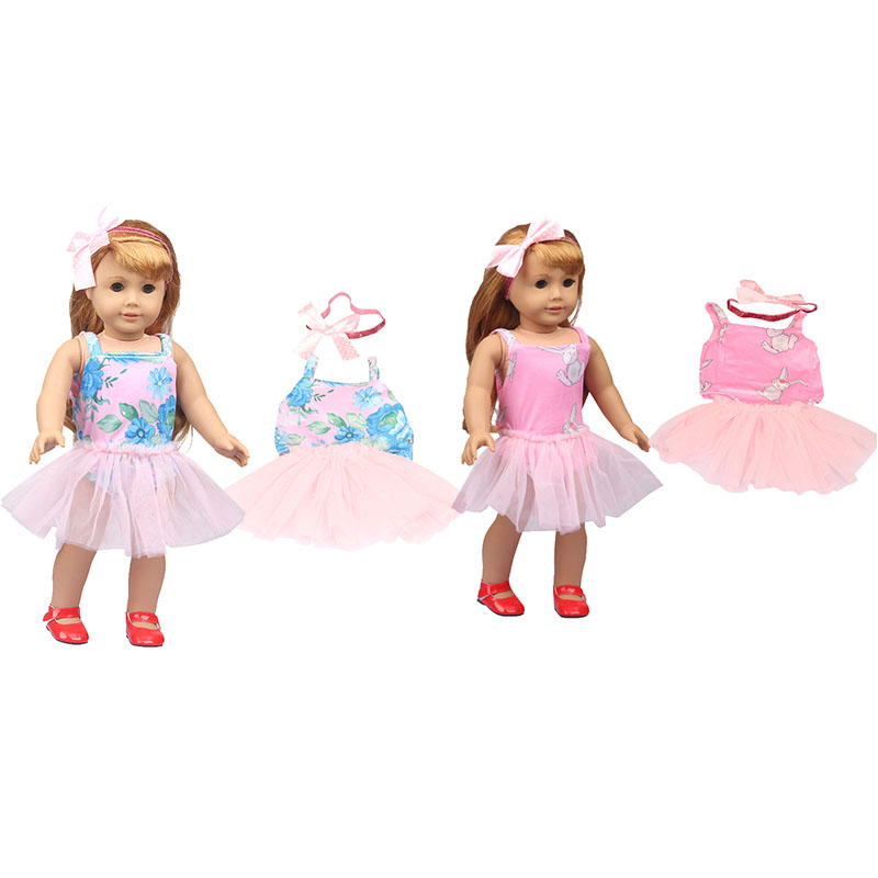 18 inch doll clothes doll lotus mesh skirt + hairband-CL-0160插图1