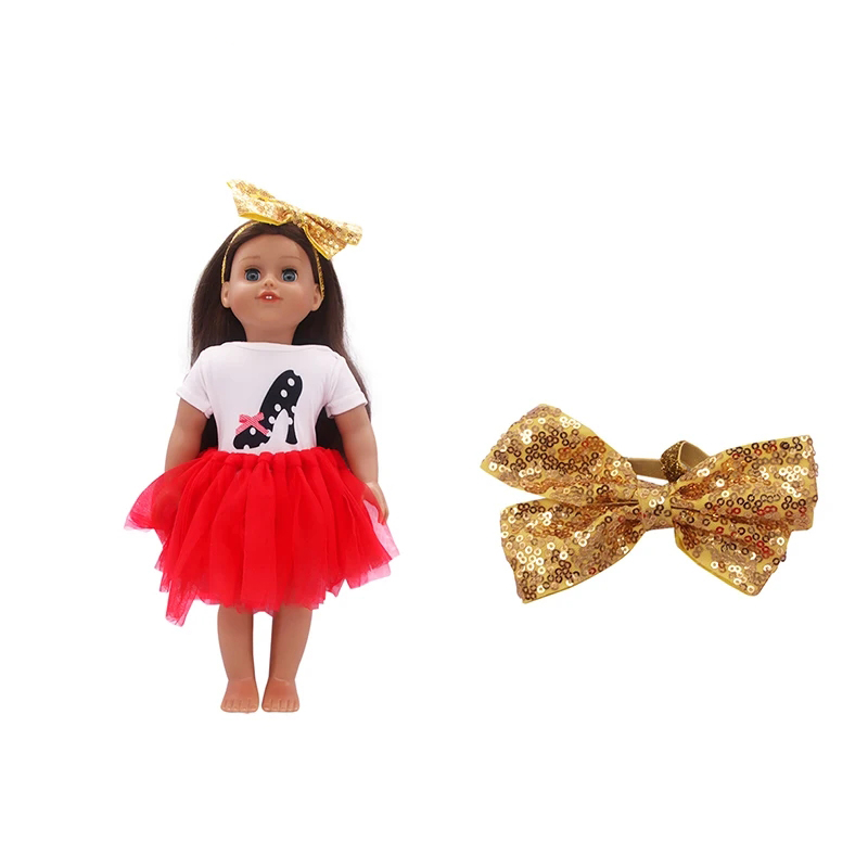 18 inch doll accessories doll bow hair rope-BE-0011插图