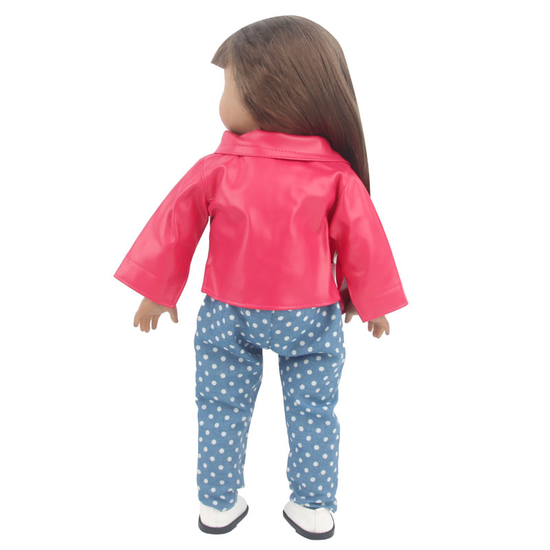18 inch doll clothes doll leather suit-CL-0136插图5