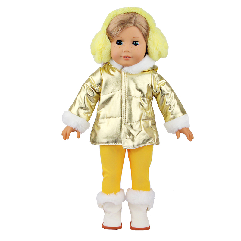 18 inch doll accessories Smile yellow doll earmuff-BE-0006插图1
