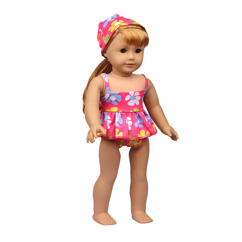 18 inch doll clothes doll floral swimsuit set-CL-0162插图5