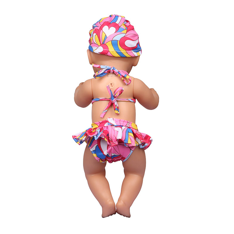 18 inch doll clothes doll floral swimsuit set-CL-0162插图4