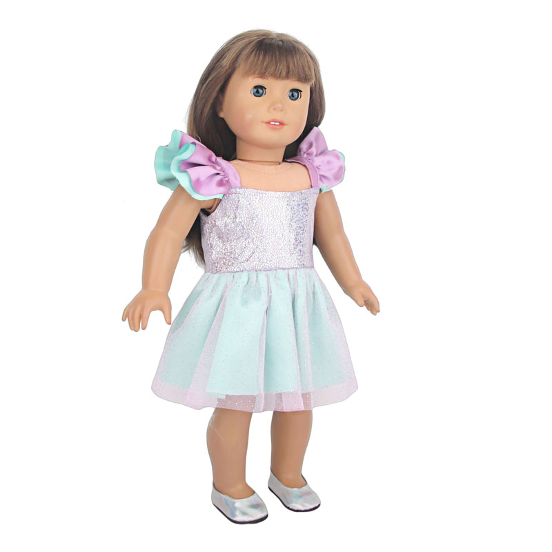 18 inch doll clothes doll fashion fly-sleeve dress-CL-0112插图5